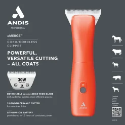 Andis eMERGE Wide Klippmaskin Orange