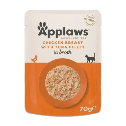 Applaws Chicken with Tuna fillet in Broth 70g
