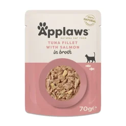 Applaws Tuna Fillet with Salmon in Broth 70 g