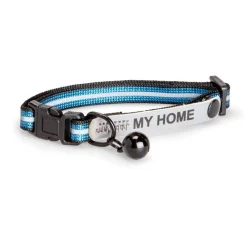Basic Cat Reflective Halsband med Namnskylt