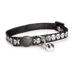 Basic Cat Reflective Halsband Dödskalle Svart
