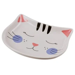 Basic Kattskål Kattansikte Grå