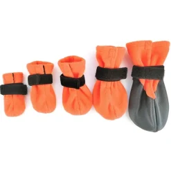 Basic Paws Fleece Hundskor Korta Orange 4-pack