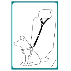 Basic Travel Hundbälte med Nackstödsfäste