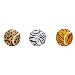 Beeztees Dog Jungle Tennisbollar Djurmönster 3-pack