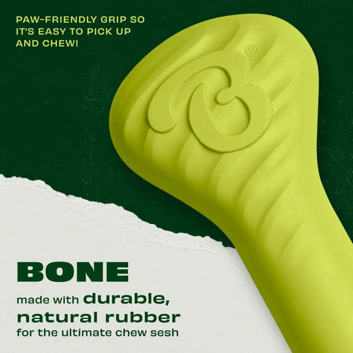 Benebone Bounce Bone Tuggleksak i Gummi