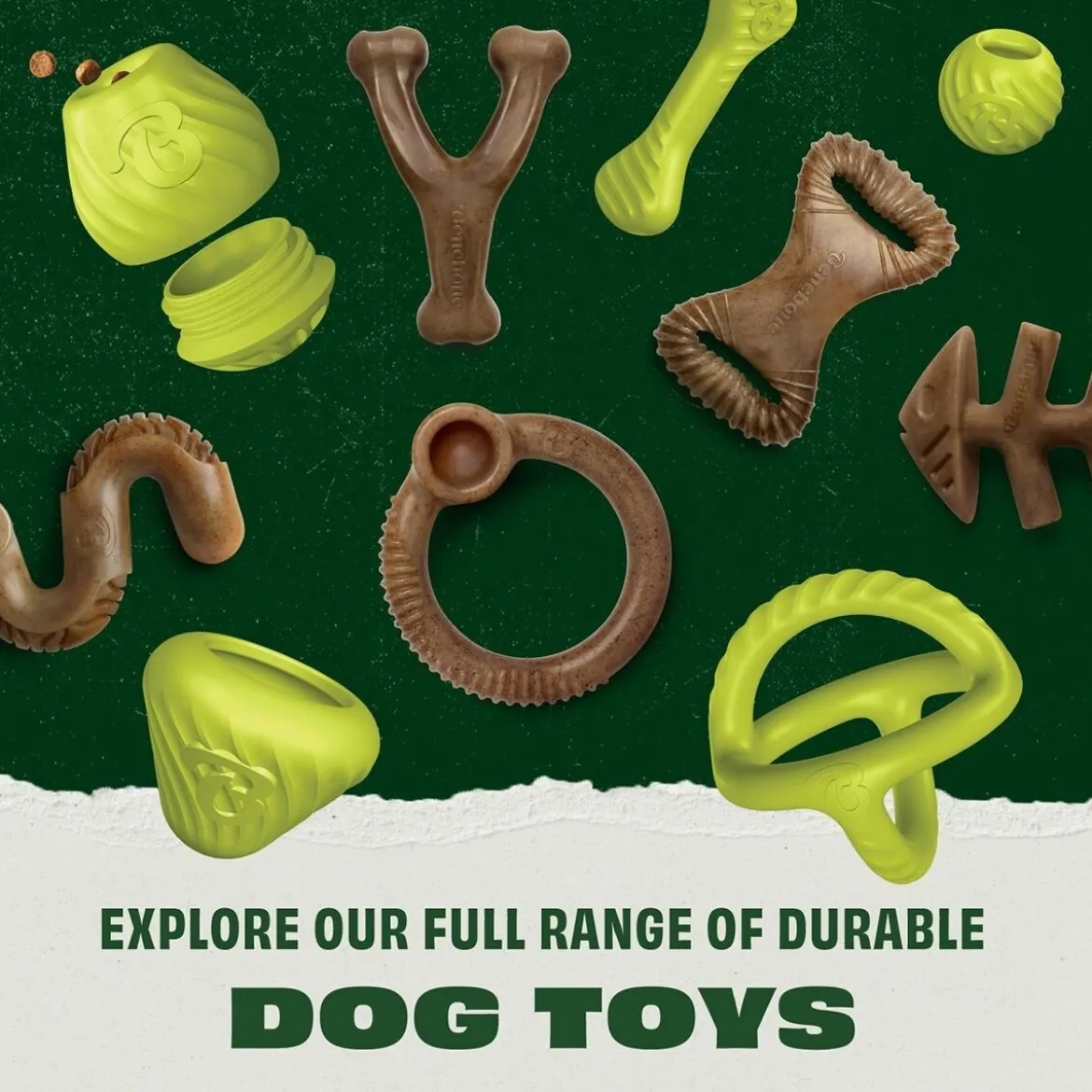 Benebone Bounce Bone Tuggleksak i Gummi