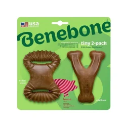 Benebone 2-pack Dentaltugg och Wishbone med Baconsmak XS