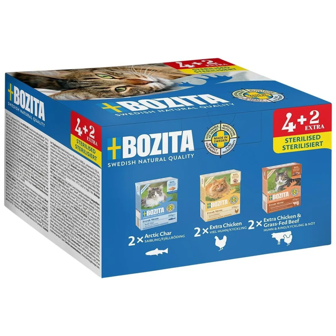 Bozita Cat Tetra Mixpack Sterilised 6x370 g