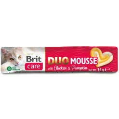Brit Care Cat Creamy Duo Mousse Chicken & Pumpkin Flytande Kattgodis 4x14 g
