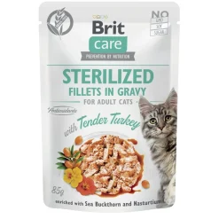 Brit Care Cat Sterilized Kalkon i Sås 85 g