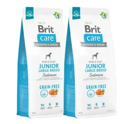Brit Care Dog Junior Large Breed Grain Free Salmon 2x12 kg