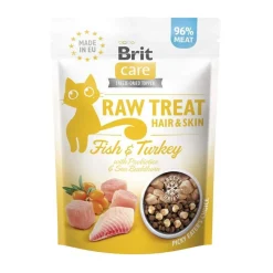 Brit Care Raw Treat Cat Hair & Skin Kalkon & Lax 40 g