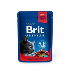 Brit Premium Portionspåsar Med Biff & Ärtor För Katter