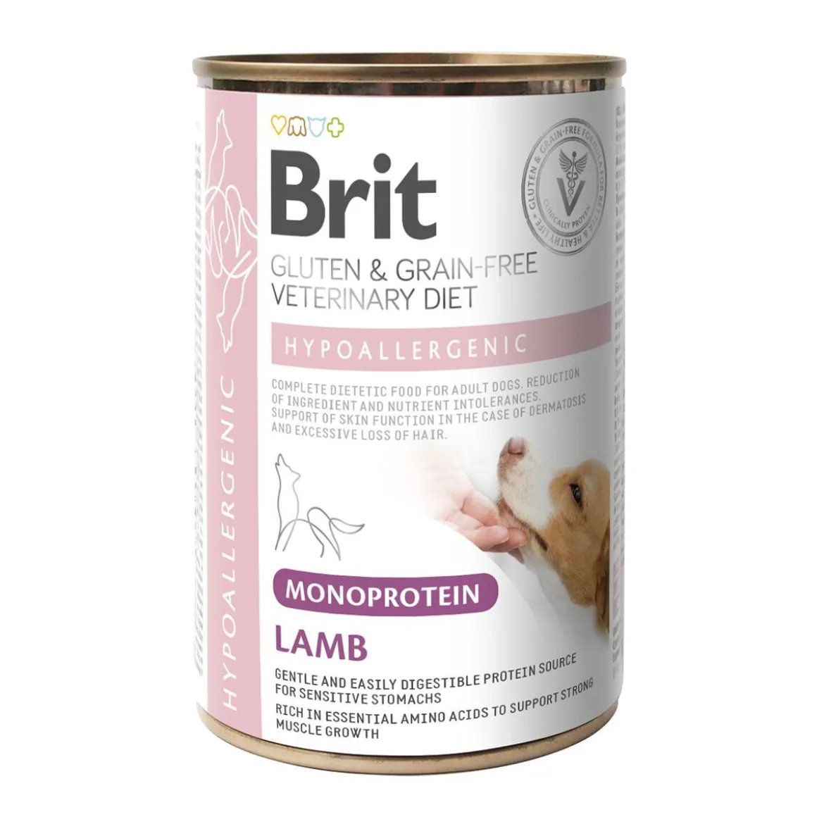 Brit Veterinary Diet Dog Hypoallergenic Monoprotein Lamb Veterinärfoder till Hund 400 g