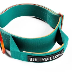 BullyBillows Combat Hundhalsband med Handtag Turkos & Orange 4 cm