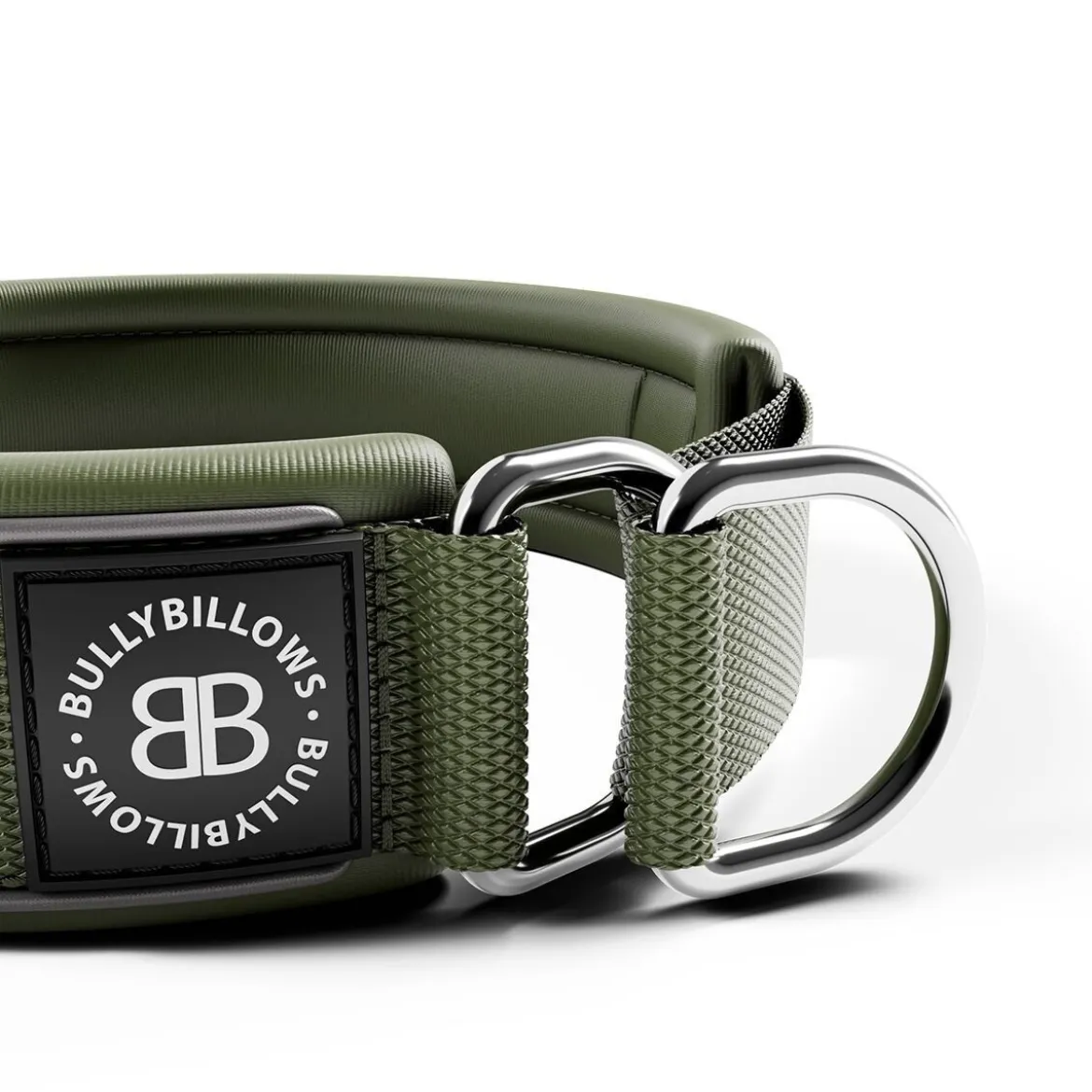 BullyBillows Hundhalsband Halvstryp Reflekterande Grön 4 cm