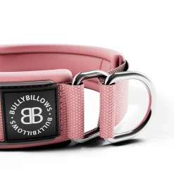 BullyBillows Hundhalsband Halvstryp Reflekterande Rosa 4 cm