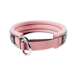 BullyBillows Hundhalsband Halvstryp Rosa Reflekterande3 cm