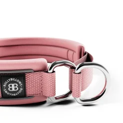 BullyBillows Hundhalsband Halvstryp Rosa Reflekterande3 cm