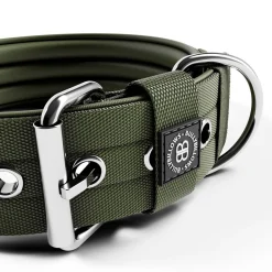 BullyBillows Hundhalsband med Spänne Grön 5 cm