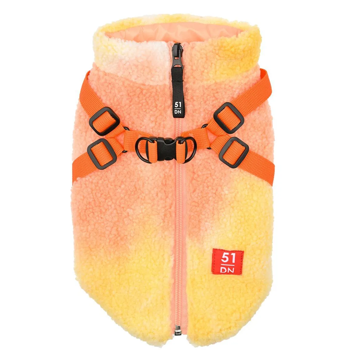 51 Degrees North Jules Hundjacka med Sele Orange Mix
