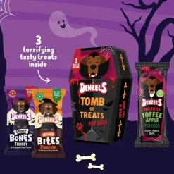 Denzel’s Halloween Tomb of Treats Presentask till Hund 140 g