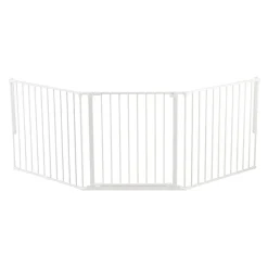 DogSpace Max Hundgrind Utdragbar Vit 90-223x70,5 cm