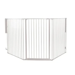 DogSpace Rocky Utdragbar Hundgrind Vit 90-221x104,5 cm
