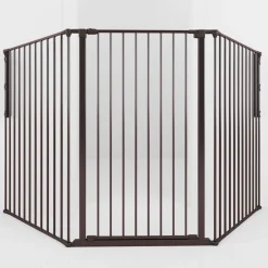DogSpace Rocky Utdragbar Hundgrind Svart 90-221x104,5 cm