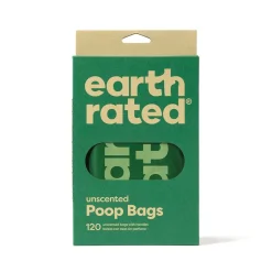 Earth Rated Bajspåsar med Handtag Oparfymerade 120-pack