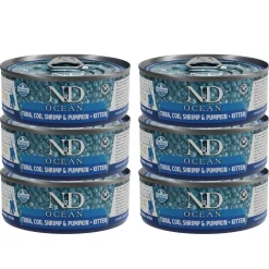 Farmina N&D Cat Ocean Tuna & Pumpkin Kitten 6x70 g