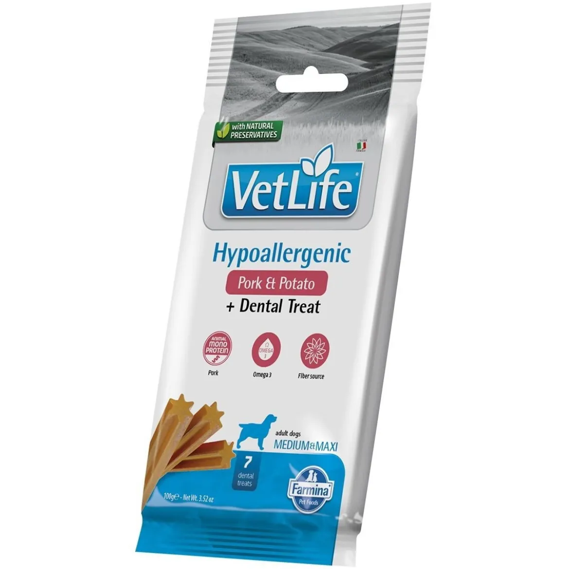 Farmina Vet Life Dental Hypoallergenic Pork & Potato M/L 100 g