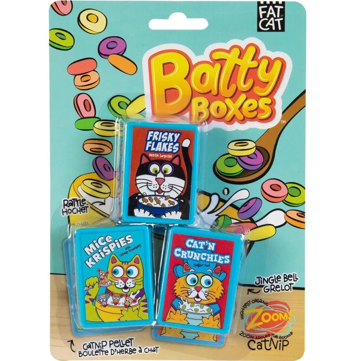 Fatcat Batty Boxes Kattleksaker 3-pack
