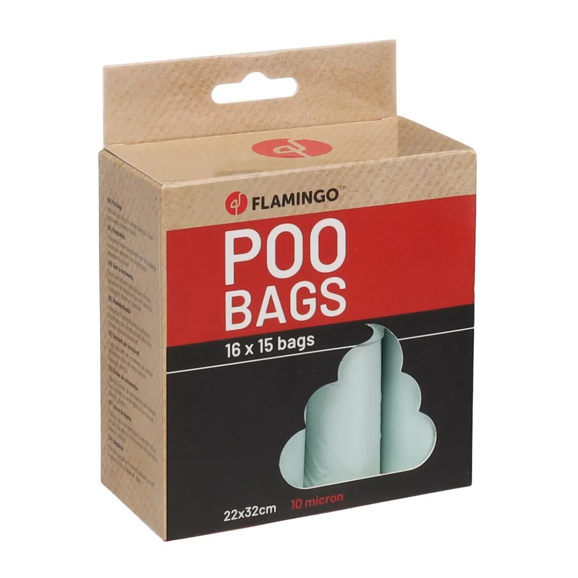 Flamingo Basic Hundbajspåsar Ljusgrön 16x15-pack