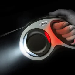 Flexi Led-Lampa till Hundkoppel Svart