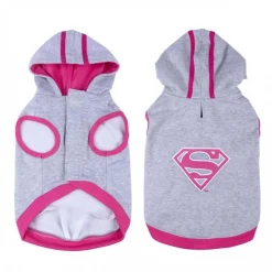 For FAN Pets Supergirl Hundtröja Grå & Rosa
