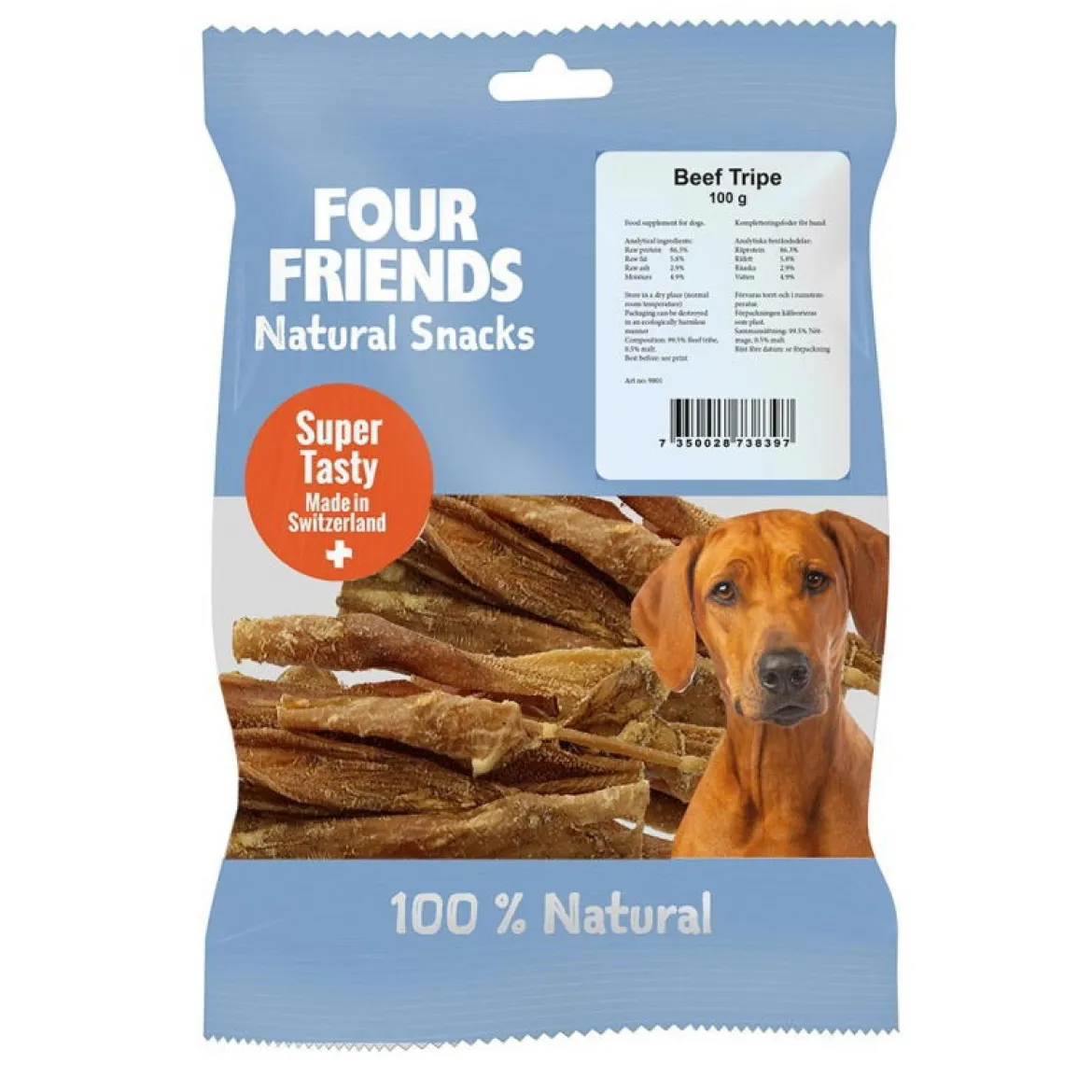FourFriends Dog Natural Snacks Beef Tribe
