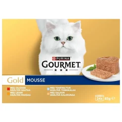 Gourmet Gold Mousse Kött & Fisk 24x85 g