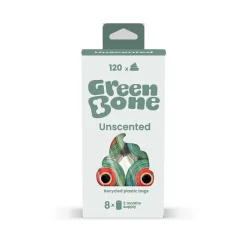 Green Bone Unscented Hundbajspåsar