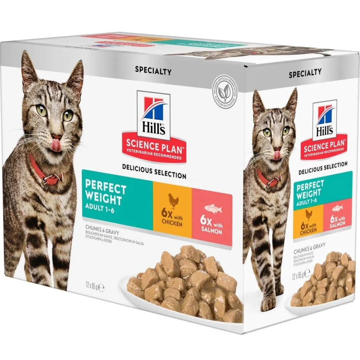 Hill's Science Plan Cat Adult Perfect Weight Chicken & Salmon 12x85 g