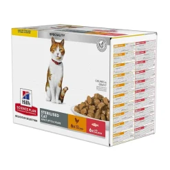 Hill's Science Plan Cat Adult Sterilised Salmon & Chicken 12x85 g