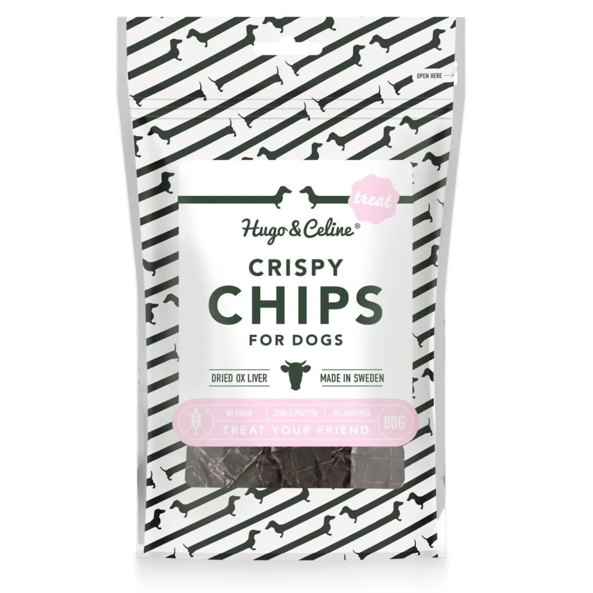 Hugo&Celine Crispy Chips Nötlever 80 g