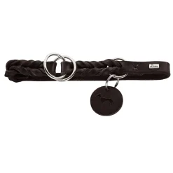 Hunter Solid Education Hundhalsband Halvstryp Mörkbrun