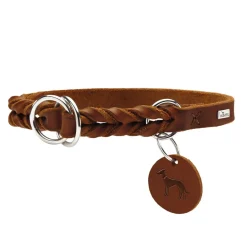 Hunter Solid Education Hundhalsband Halvstryp Brun