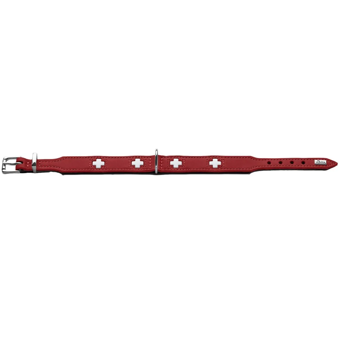 Hunter Swiss Hundhalsband Röd