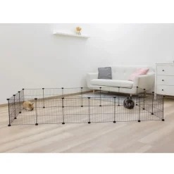 Kerbl Gallersektioner i Metall Svart 12 st
