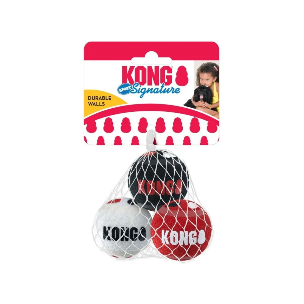KONG Signature Sport Hundbollar S 5 cm 3-pack