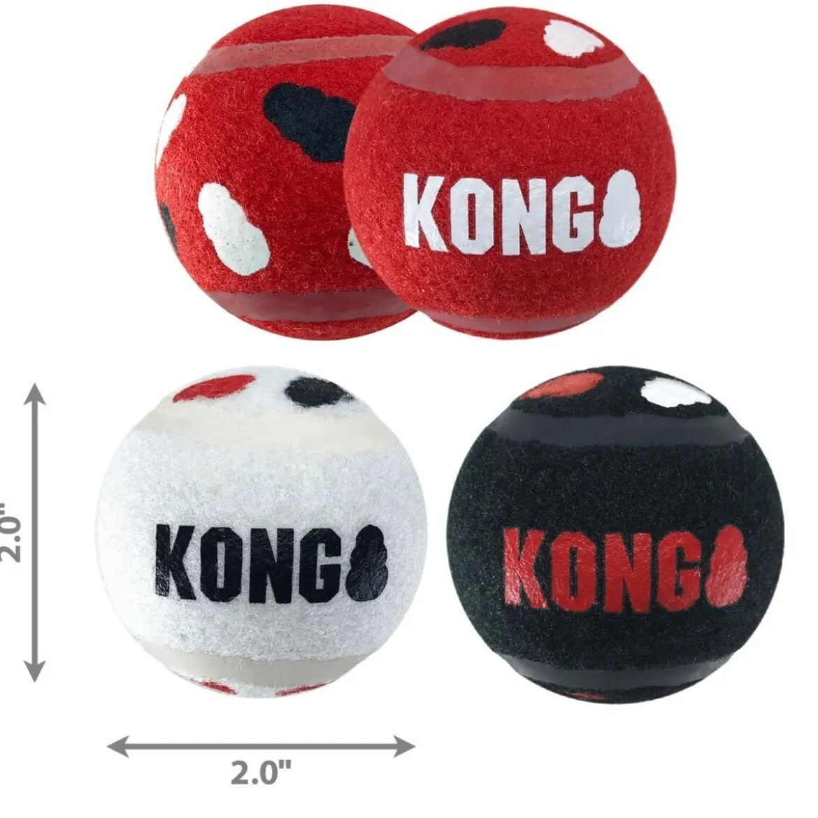 KONG Signature Sport Hundbollar S 5 cm 3-pack