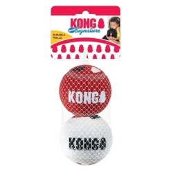 KONG Signature Sport Hundbollar L 8 cm 2-pack